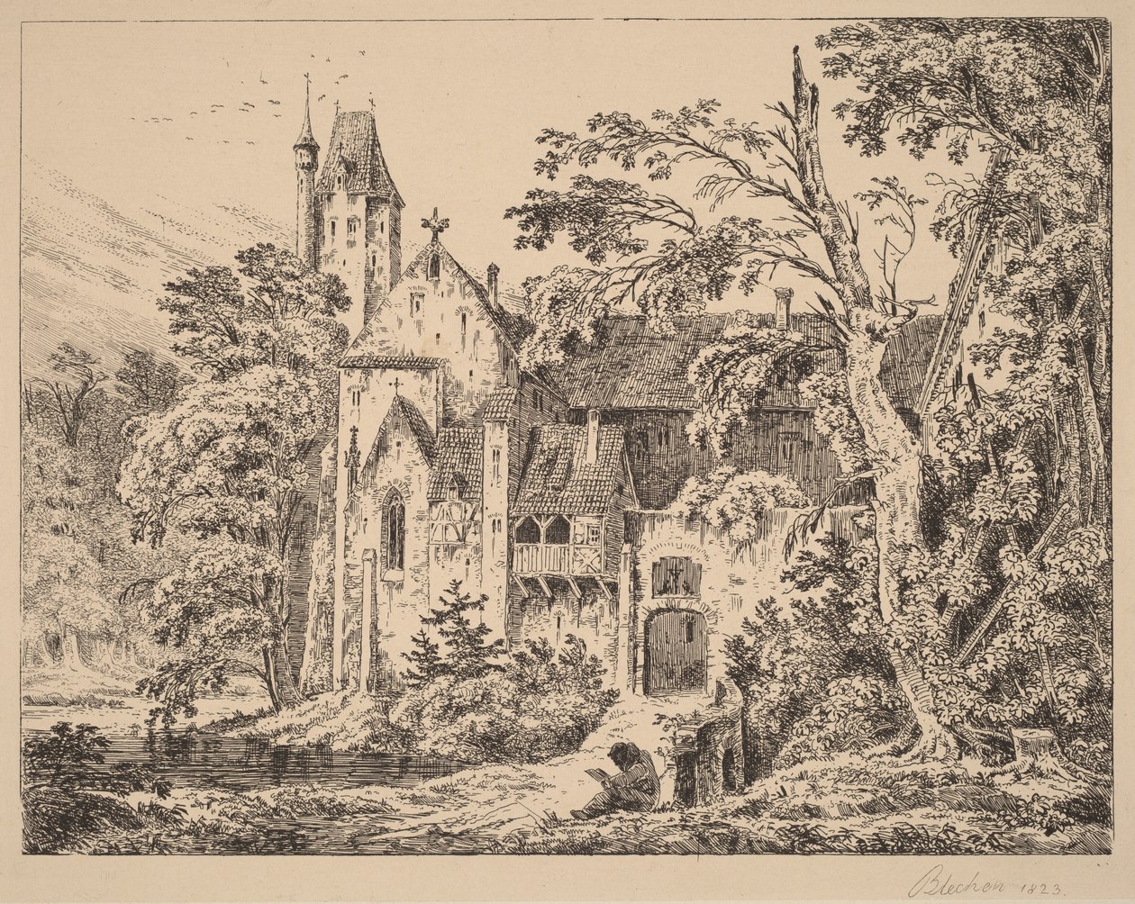 El monasterio del bosque de Carl Blechen