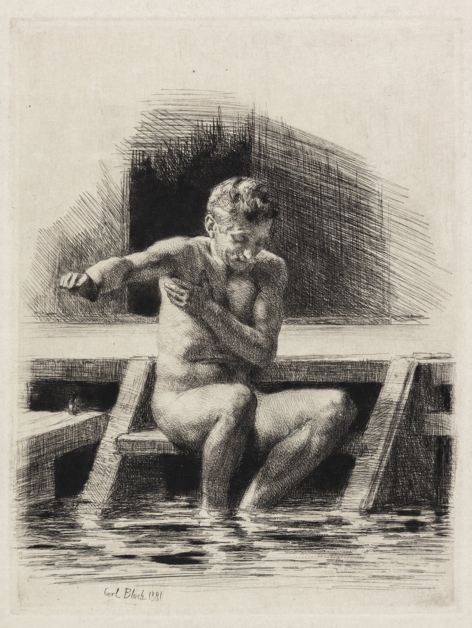 El hombre bañándose de Carl Bloch