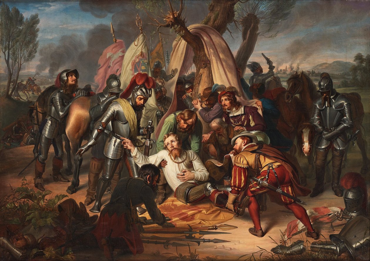 Mauricio, elector de Sajonia en la batalla de Sievershausen, 1553, 1837 de Carl Christian Vogel von Vogelstein