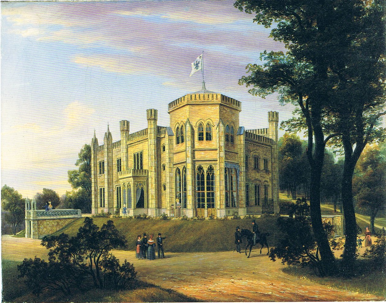 Alemán: Das Schloss des Prinzen Wilhelm in Babelsberg El palacio del príncipe Guillermo en Babelsberg de Carl Daniel Freydanck