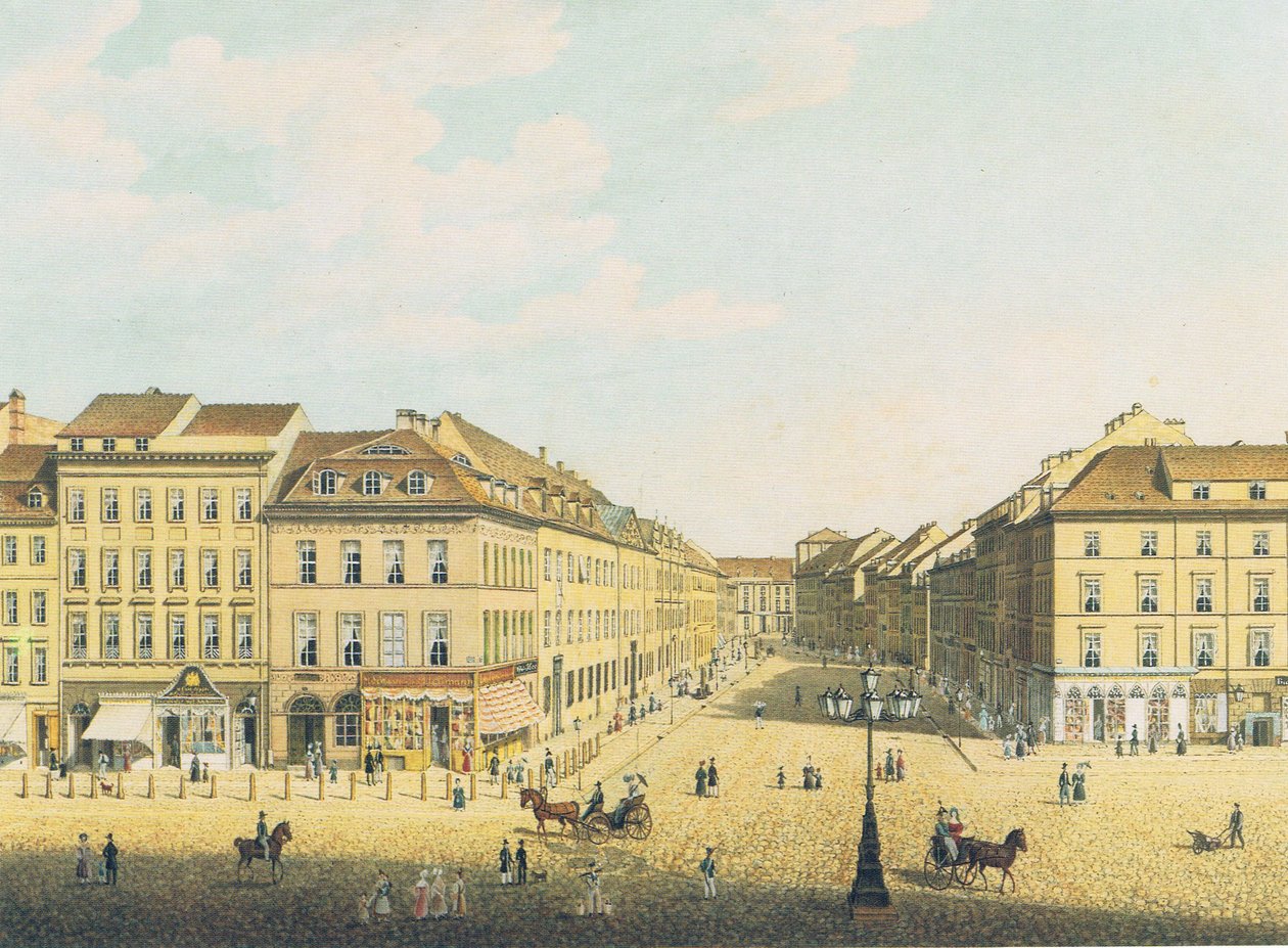 Vista desde el Castillo Real de Berlín hasta la Breite Straße de Carl Daniel Freydanck