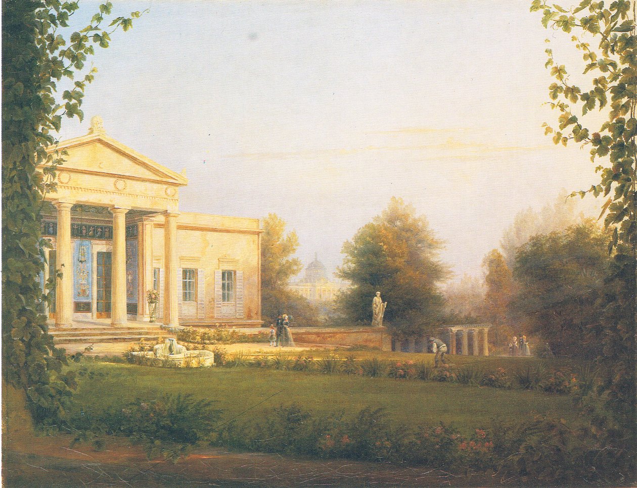 Vista desde la veranda del castillo de Charlottenhof de Carl Daniel Freydanck