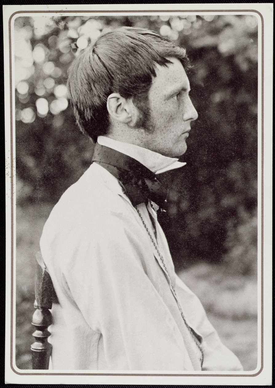 Retrato de Heinrich Vogeler (1872-1942) 1898 (foto en blanco y negro) de Carl Eeg