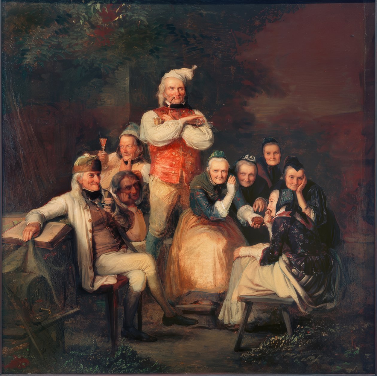 Campesinos de Hesse en traje de domingo de Carl Engel von Rabenau