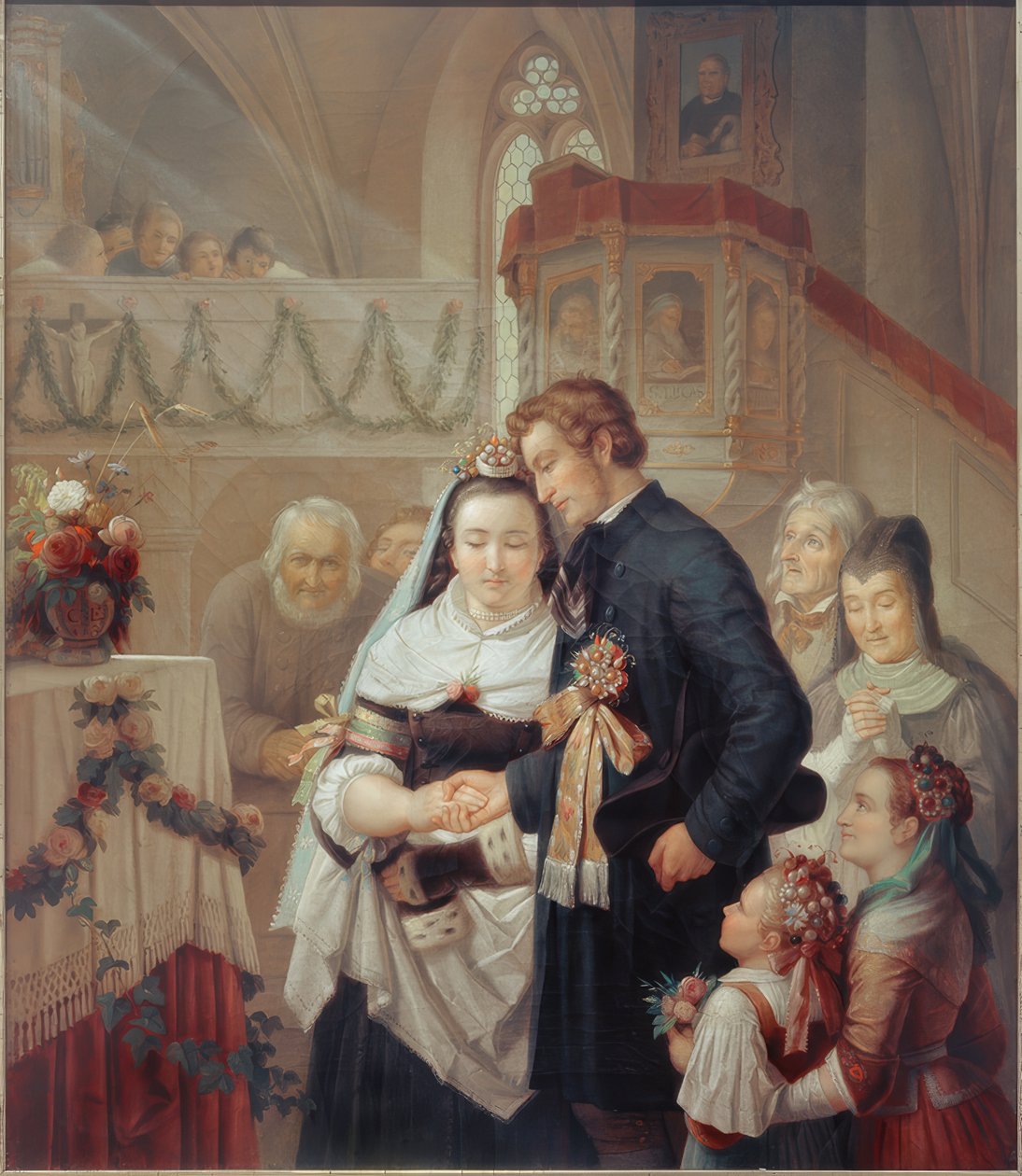 Boda en la iglesia de Londorf de Carl Engel von Rabenau