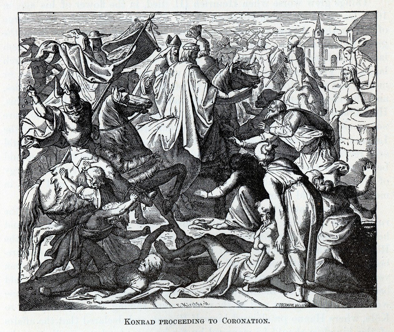 Conrado procediendo a la coronación, 1882 de Carl Ferdinand Obermann