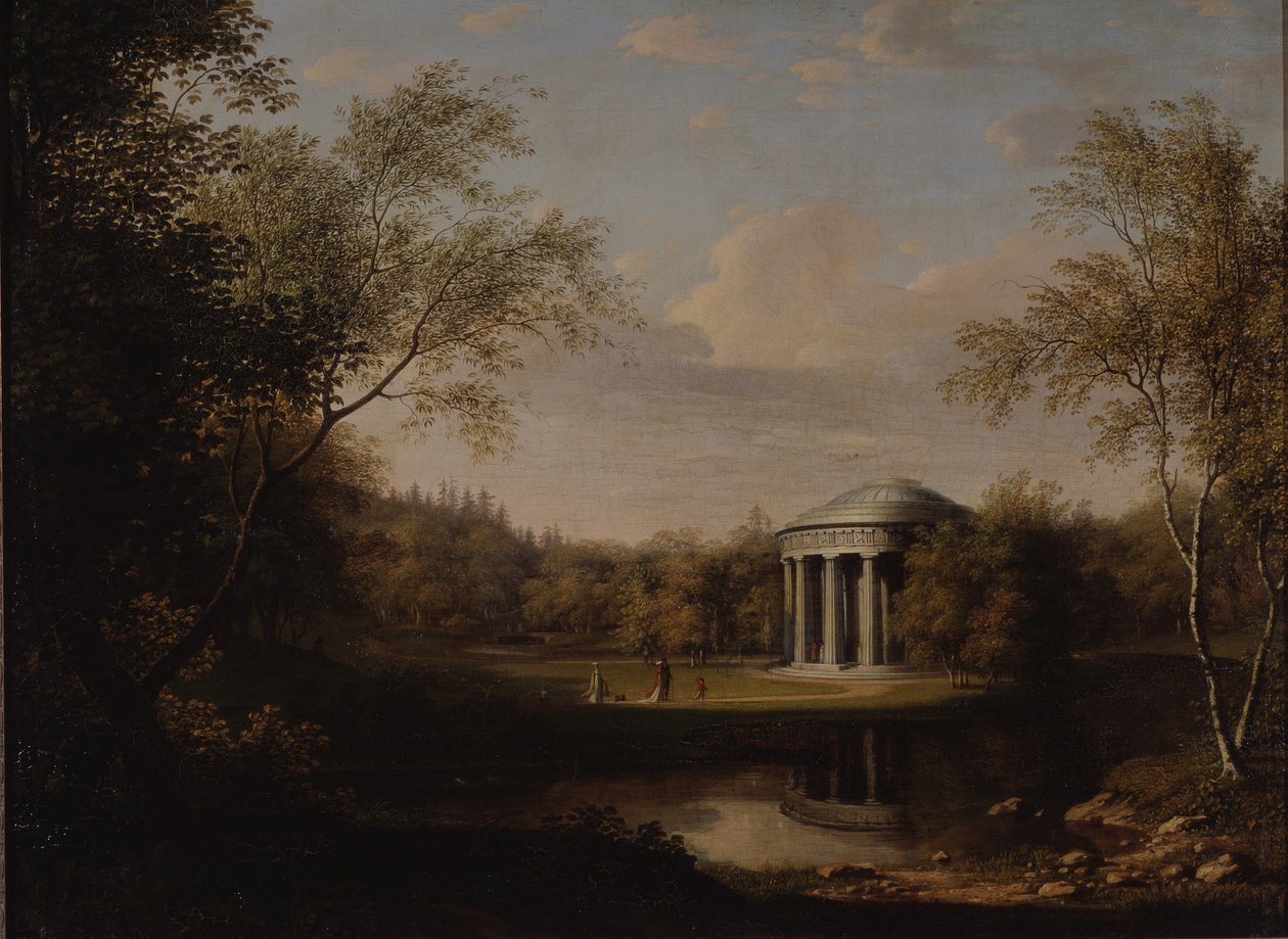 Vista del Templo de la Amistad en Pavlovsk, c. 1800 de Carl Ferdinand von Kugelgen