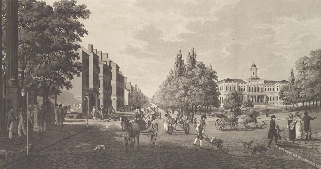 Broadway y el Ayuntamiento en Nueva York de Carl Fredrik Akrell