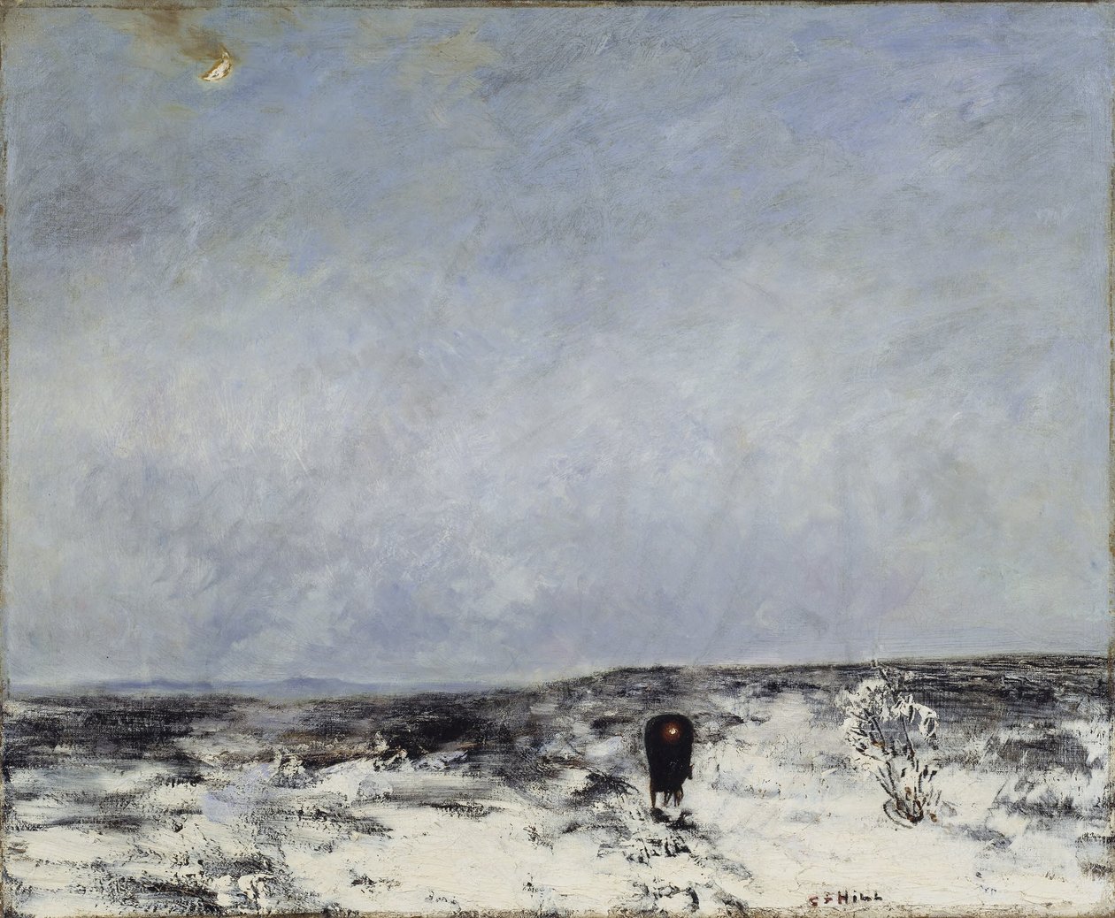 Paisaje de brezal con un carruaje de Carl Fredrik Hill
