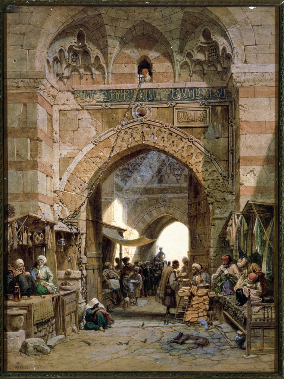 Escena de bazar, 1875 de Carl Friedrich Heinrich Werner