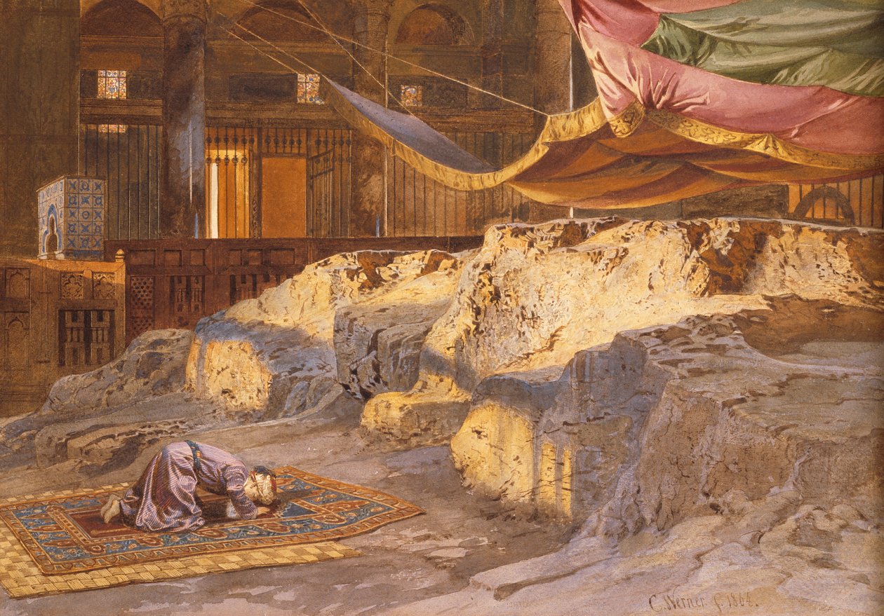 Dentro de la Cúpula de la Roca, 1864 de Carl Friedrich Heinrich Werner