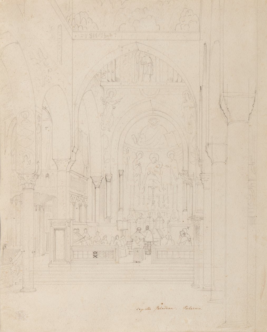 Sicilia: Cappella Palatina, Palermo, c.1850 de Carl Friedrich Heinrich Werner