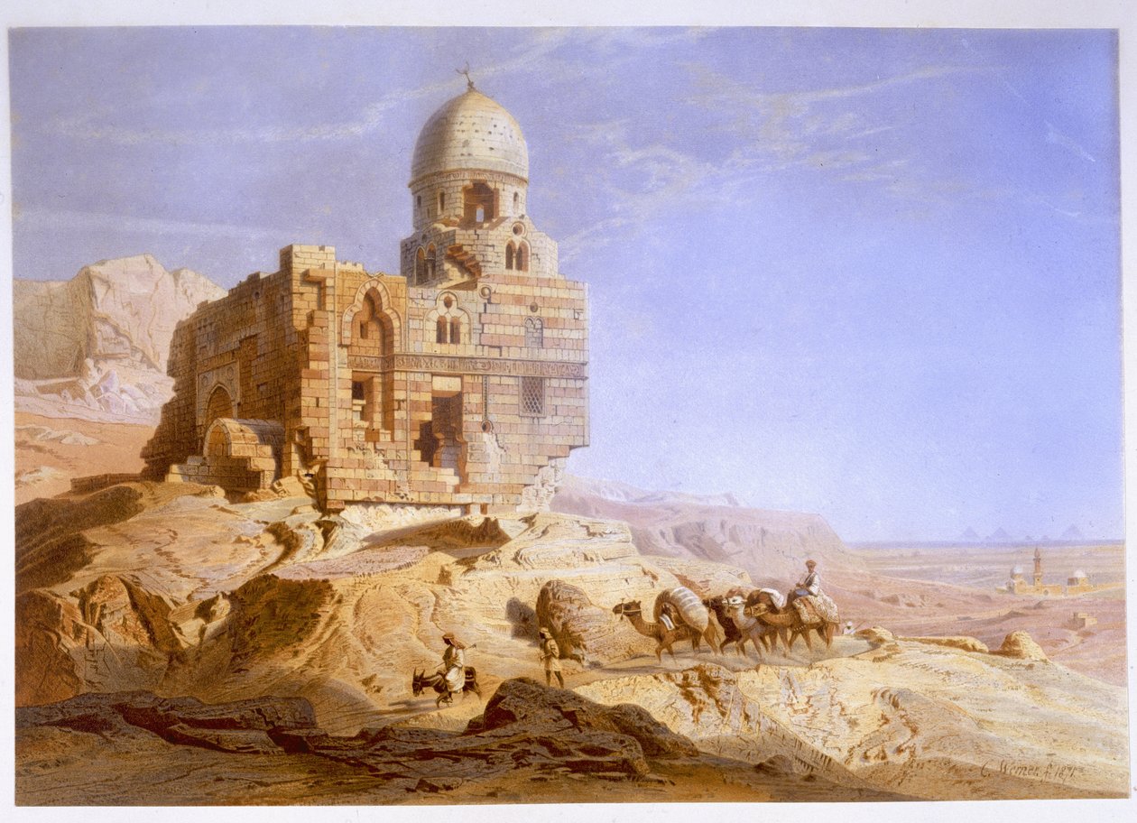 Tumbas de los Califas, El Cairo, 1871 de Carl Friedrich Heinrich Werner