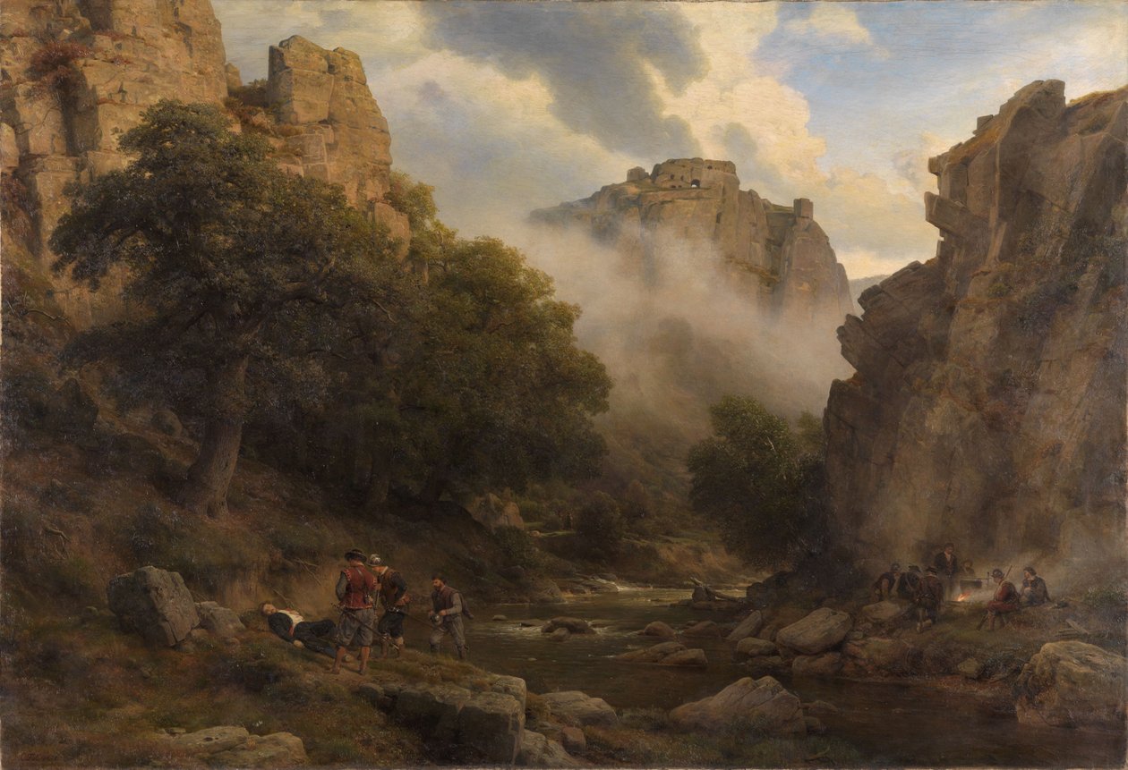 El valle del Bode en el Harz de Carl Friedrich Lessing