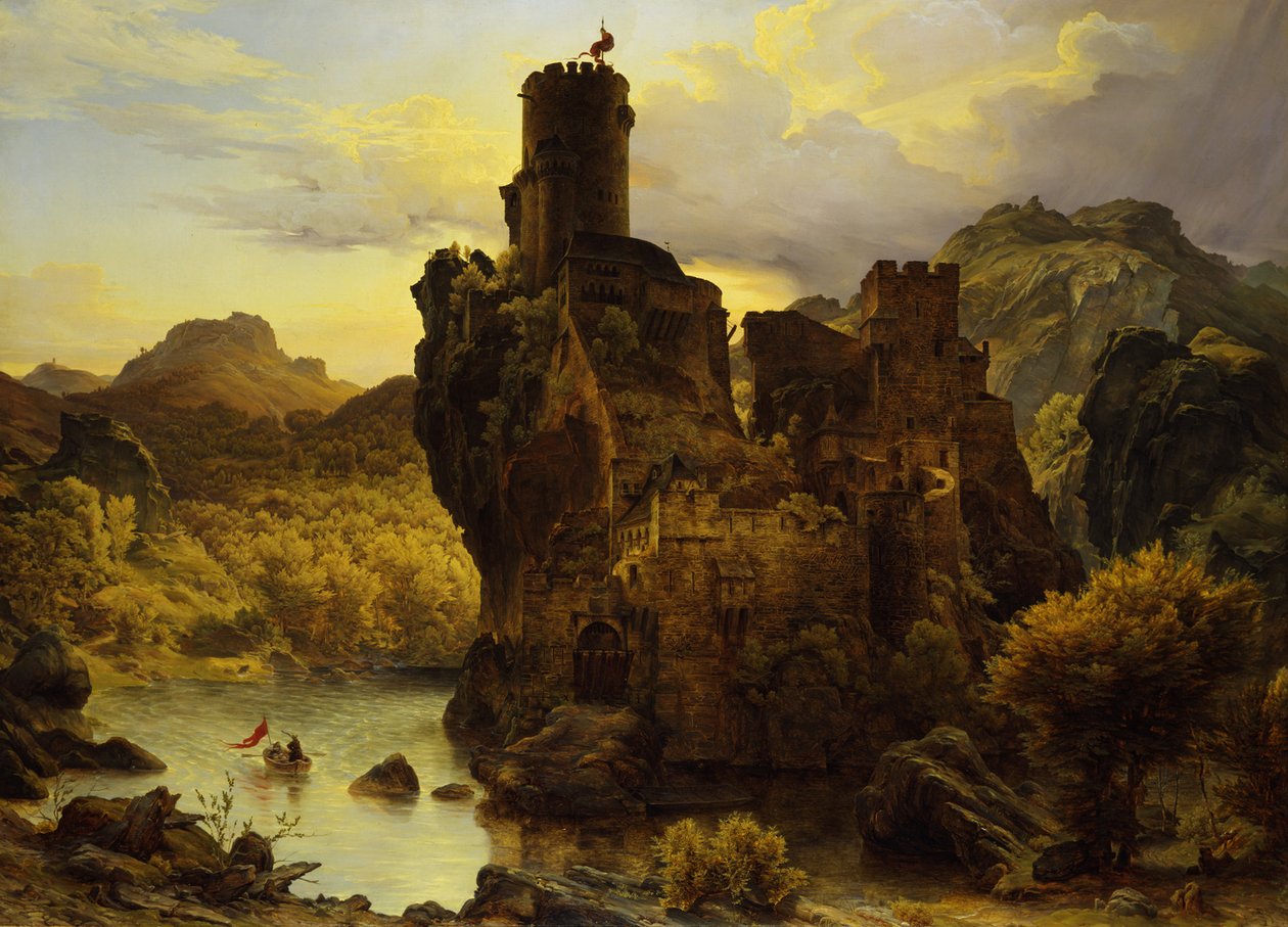 Castillo de caballero de Carl Friedrich Lessing