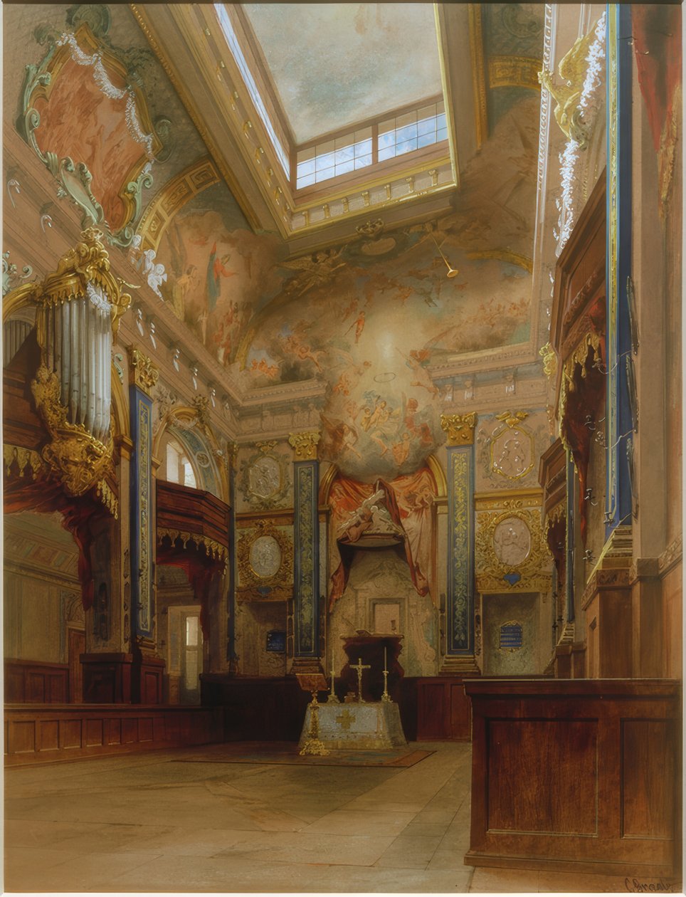 Capilla en el Palacio de Charlottenburg de Carl Georg Anton Gräb