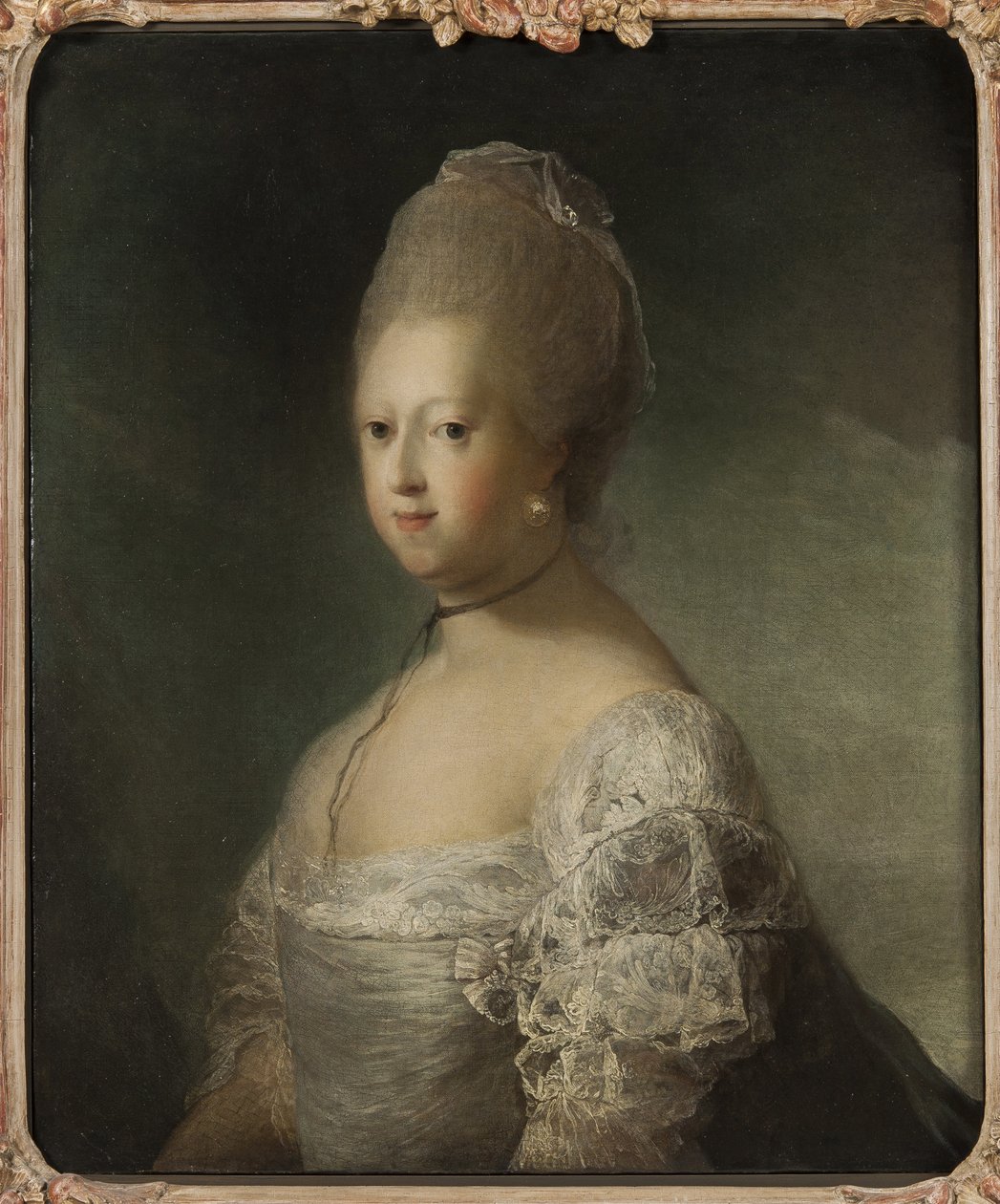 Retrato de Caroline Matilda de Gran Bretaña, reina de Dinamarca de Carl Gustaf Pilo