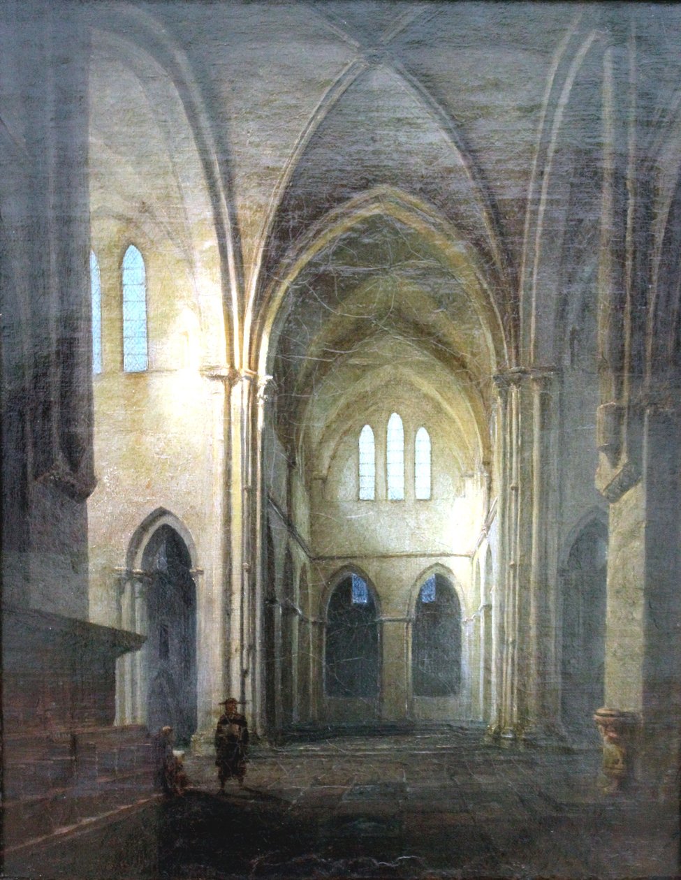 Iglesia del monasterio de Riddagshausen / Interior de una iglesia gótica de Carl Gustav Carus