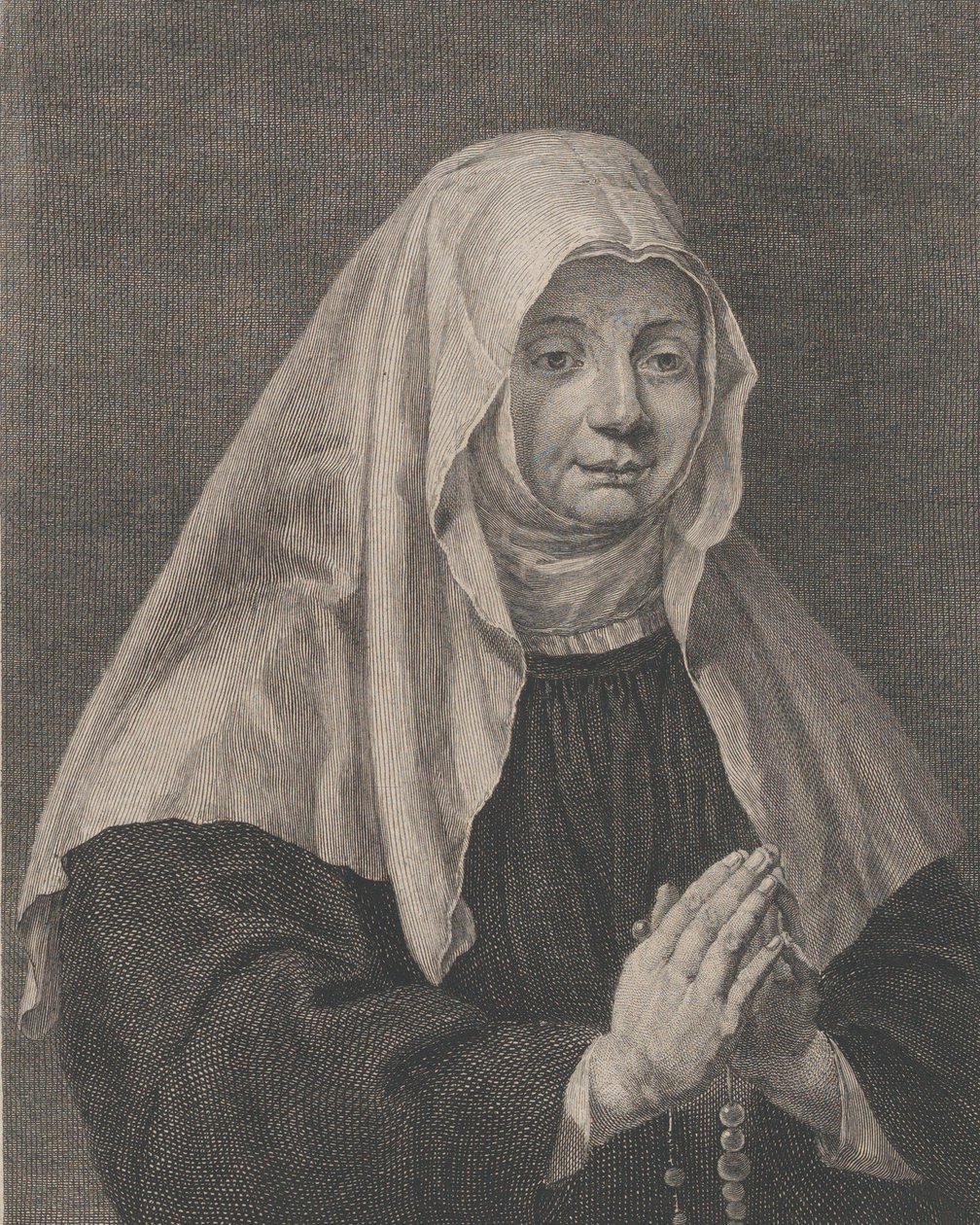 Retrato de una monja rezando, ca. 1771 de Carl Guttenberg