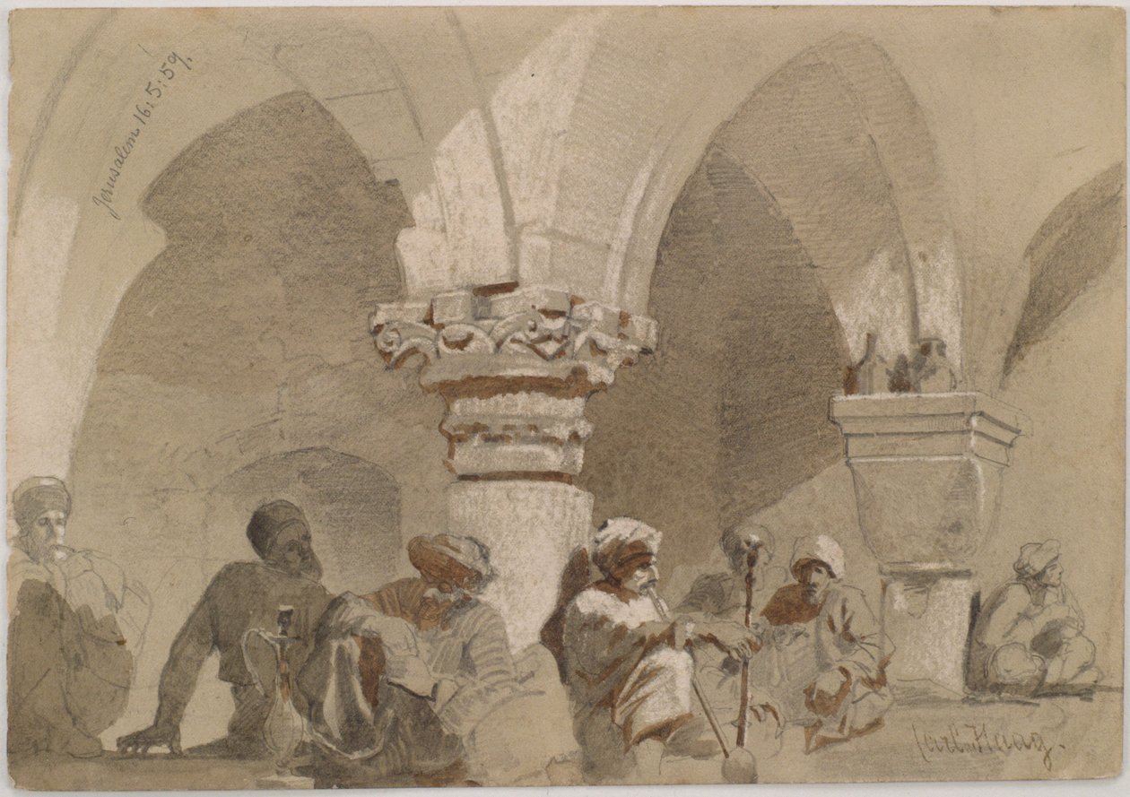 Fumadores de pipa, Jerusalén de Carl Haag