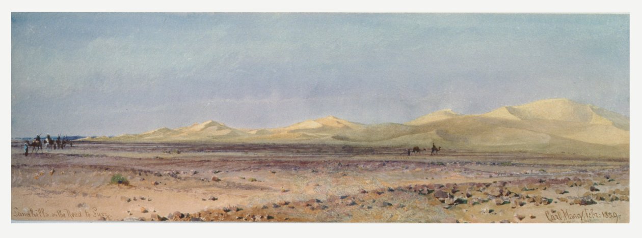 Colinas de Arena en el Camino a Suez, 1859 de Carl Haag
