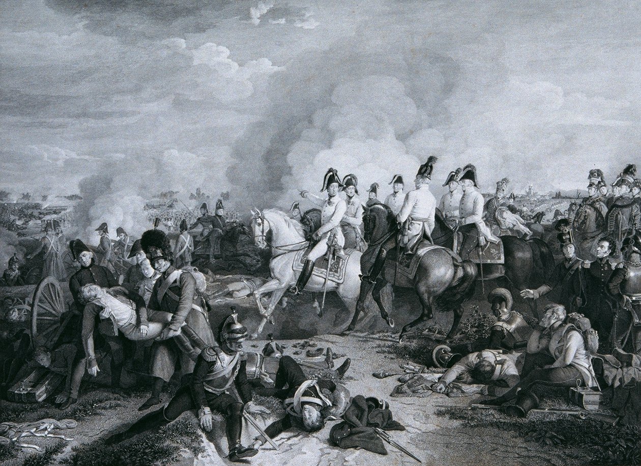 Archiduque Carlos de Austria en la Batalla de Aspern de Carl Heinrich Rahl
