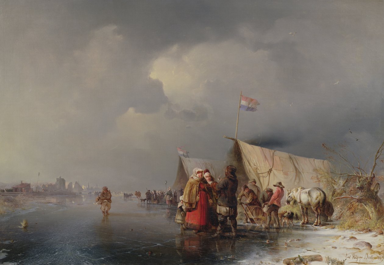 Campamento Holandés en el Hielo, 1849 de Carl Hilgers