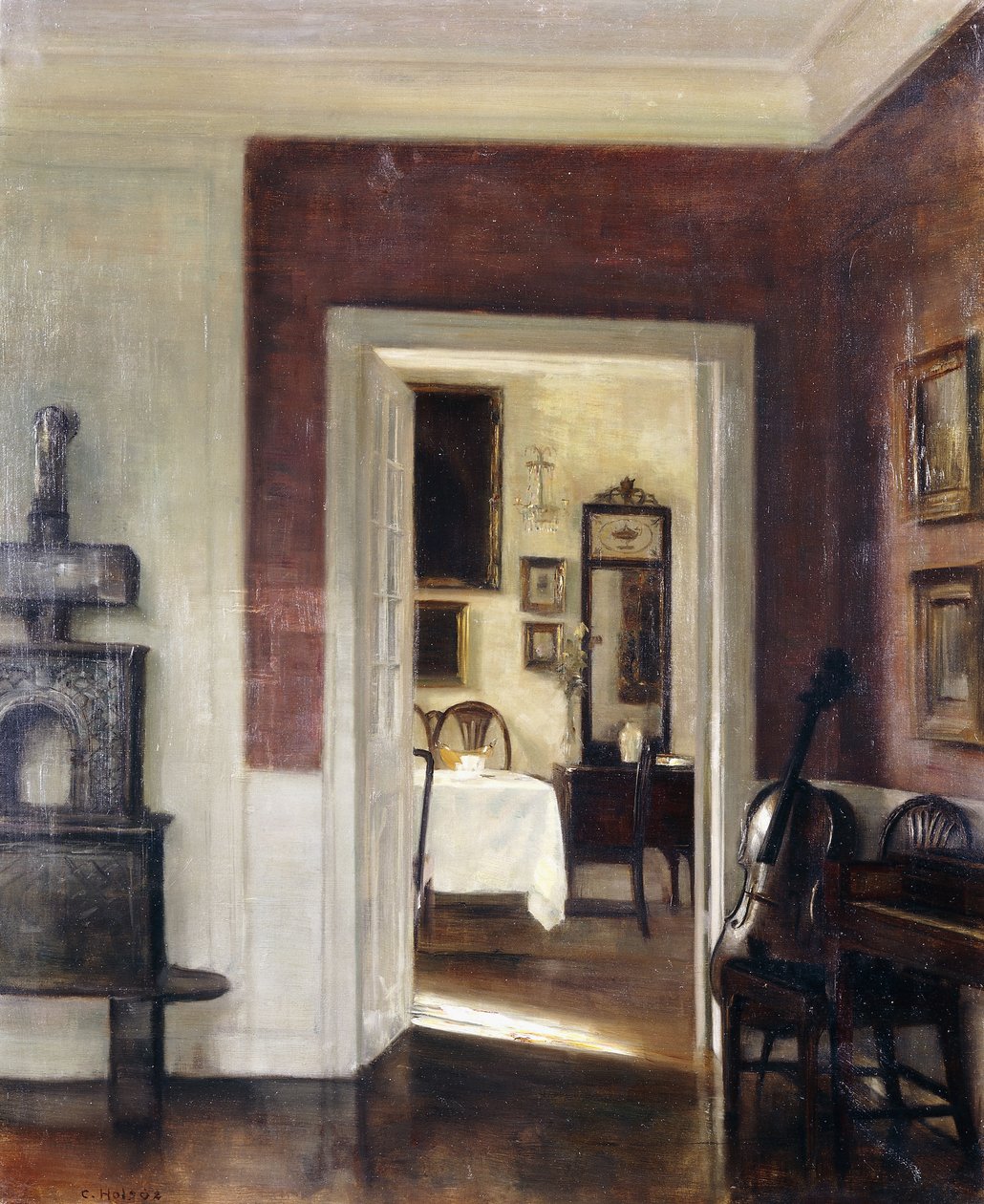 Un Interior con un Violonchelo de Carl Holsoe
