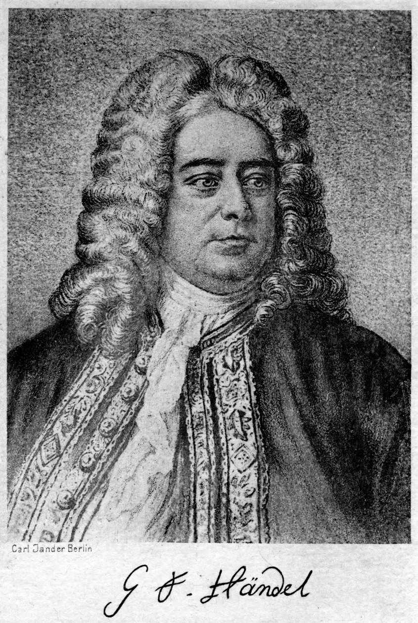 George Frideric Handel 1685-1759, compositor británico de origen alemán, siglo XX de Carl Jander