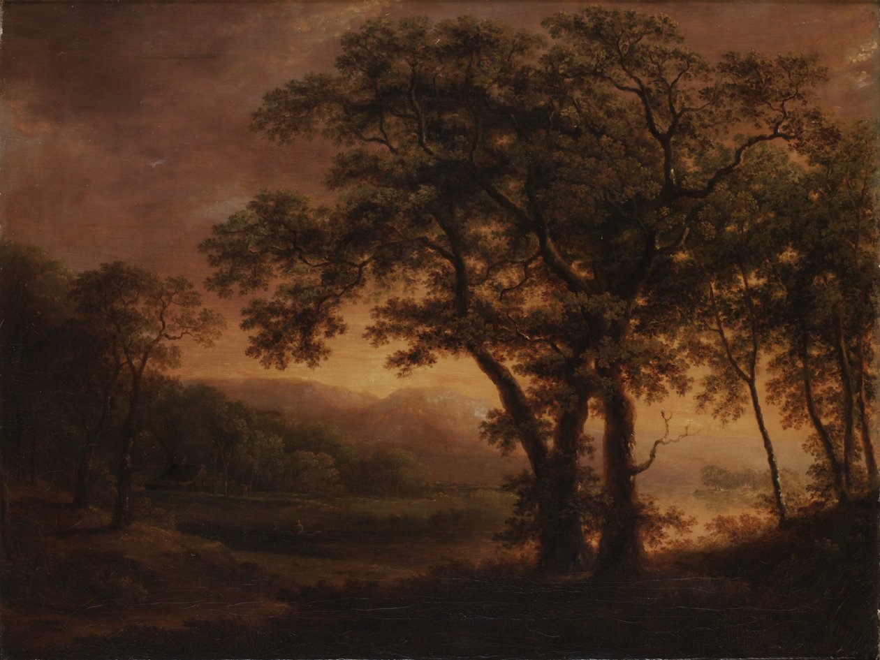 Romántico paisaje lacustre de Carl Johan Fahlcrantz