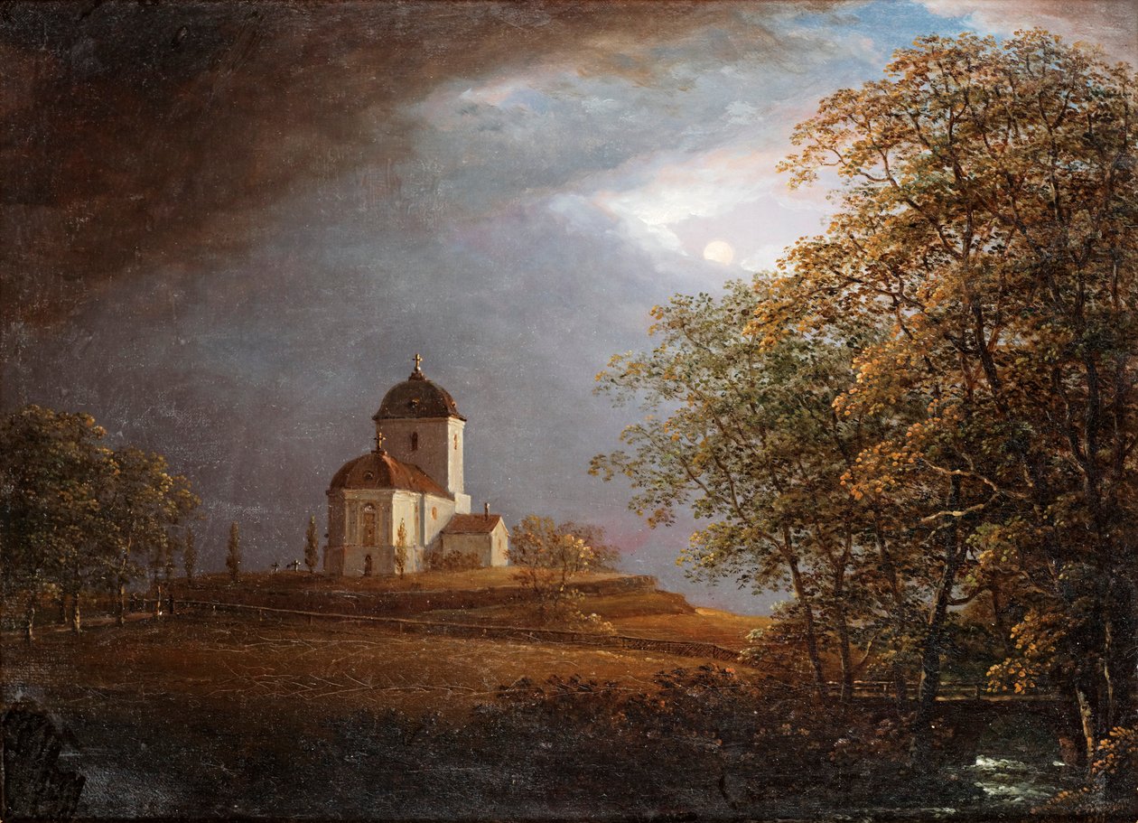 Vista desde la iglesia de Andrarums de Carl Johan Fahlcrantz