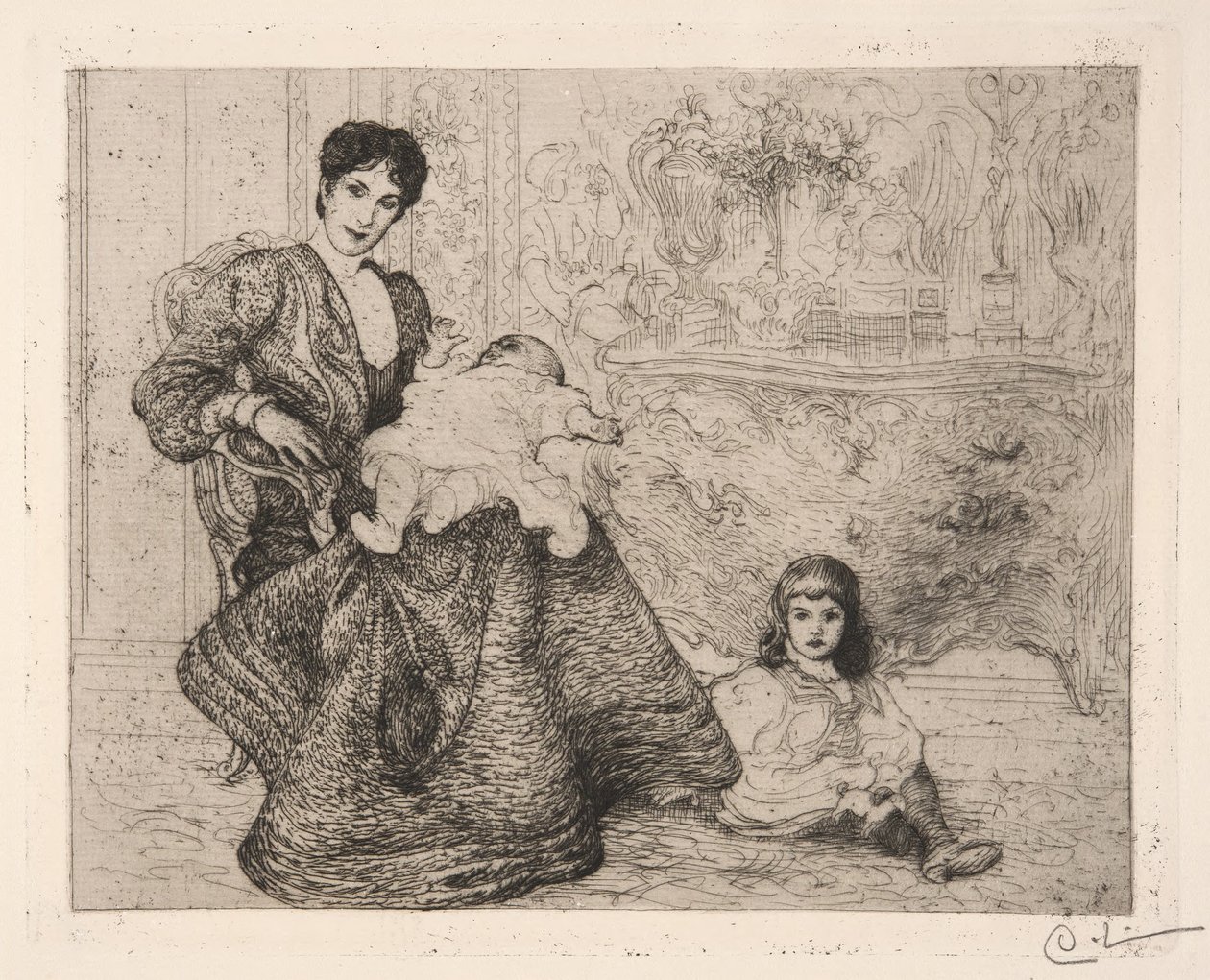 Dora Lamm y sus hijos de Carl Larsson