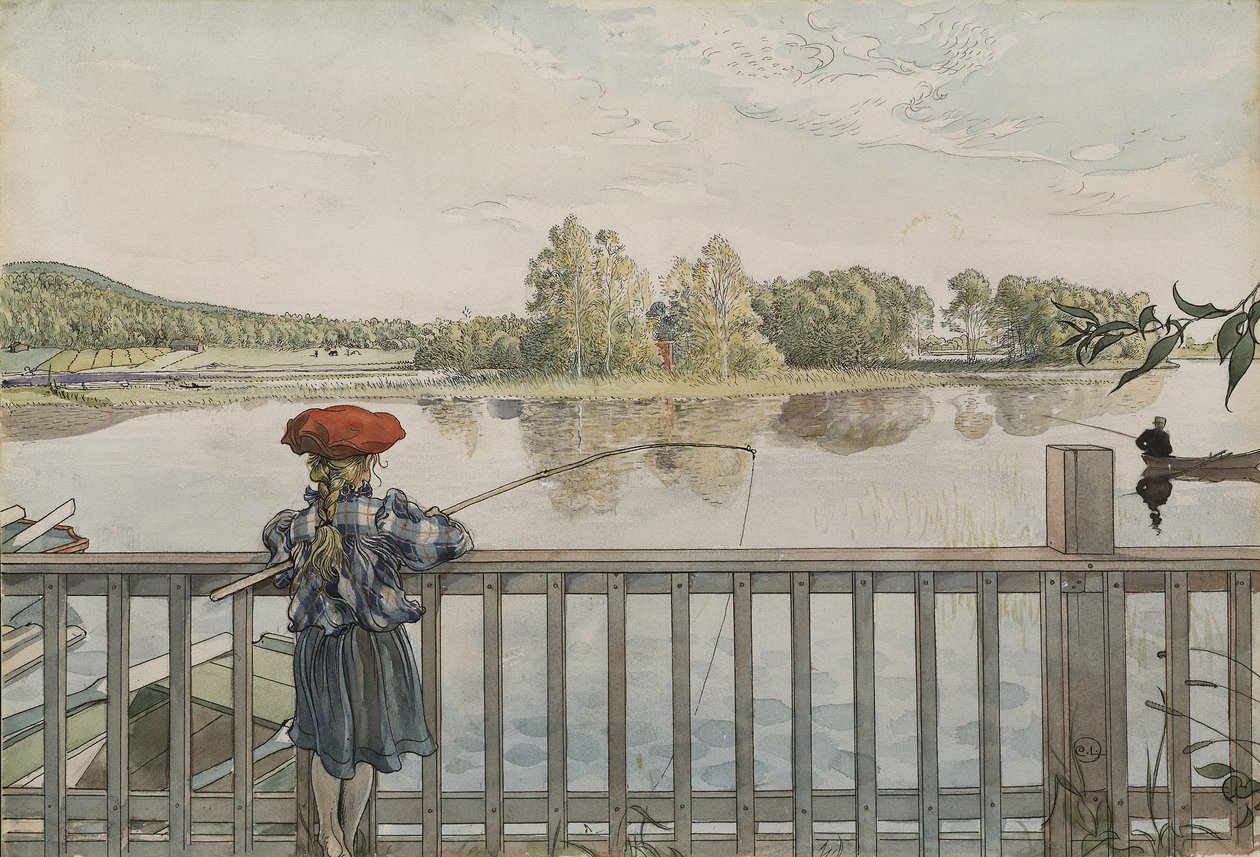 Lisbeth Pescando, de la serie 