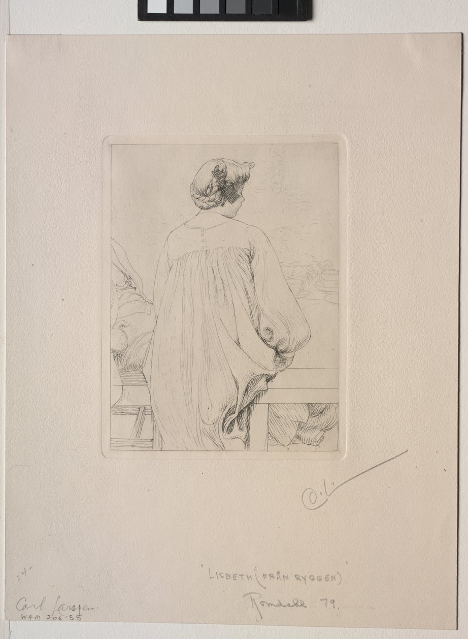 Lisbeth, vista desde atrás de Carl Larsson