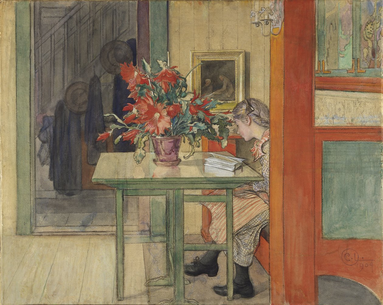 Lisbeth leyendo de Carl Larsson