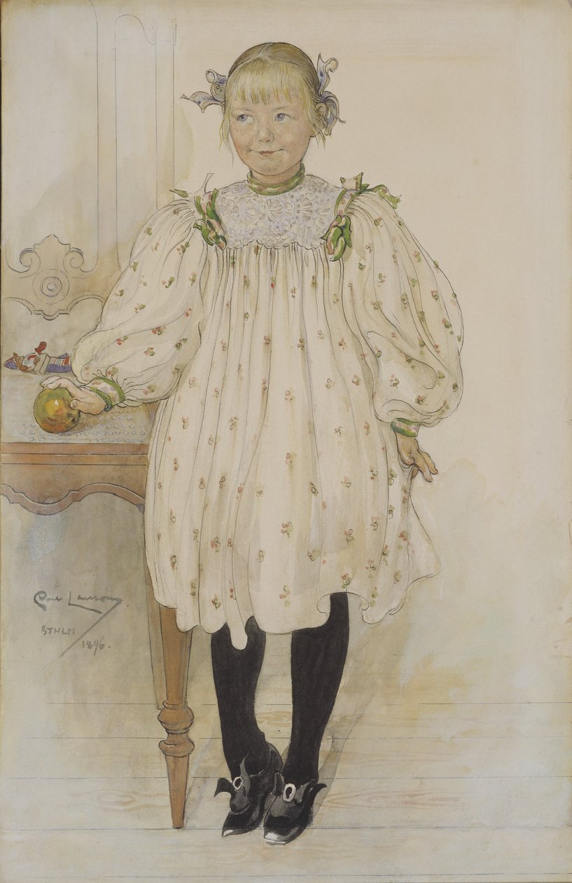 Martha Winslow de niña de Carl Larsson