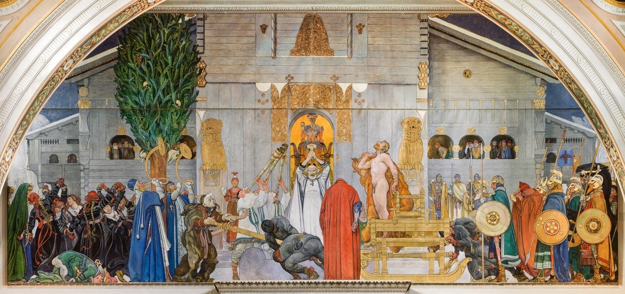 Mancha de pleno invierno de Carl Larsson