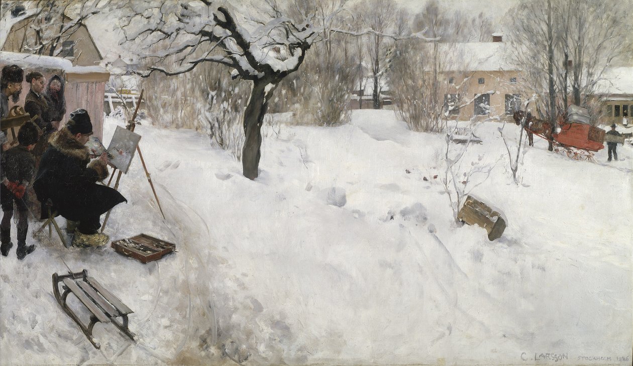 Pintor al aire libre de Carl Larsson