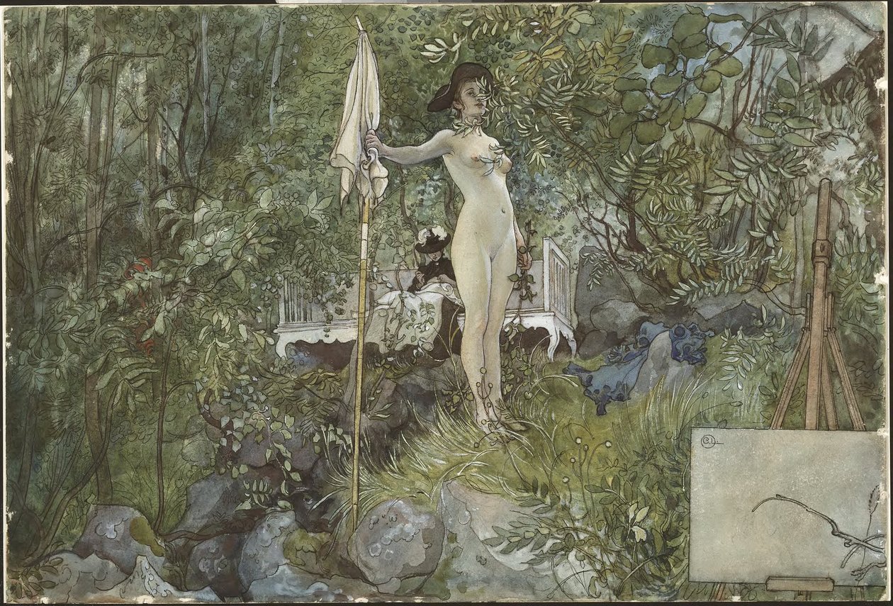 Taller al aire libre. Desde casa (26 acuarelas) de Carl Larsson