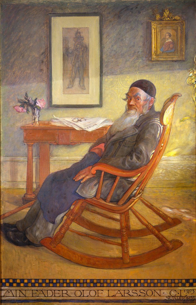 Retrato del Padre del Artista de Carl Larsson