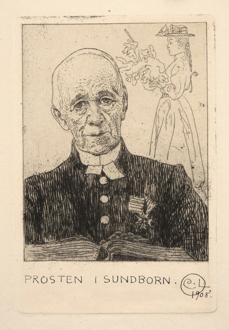 El pastor (Petterson) en Sundborn de Carl Larsson