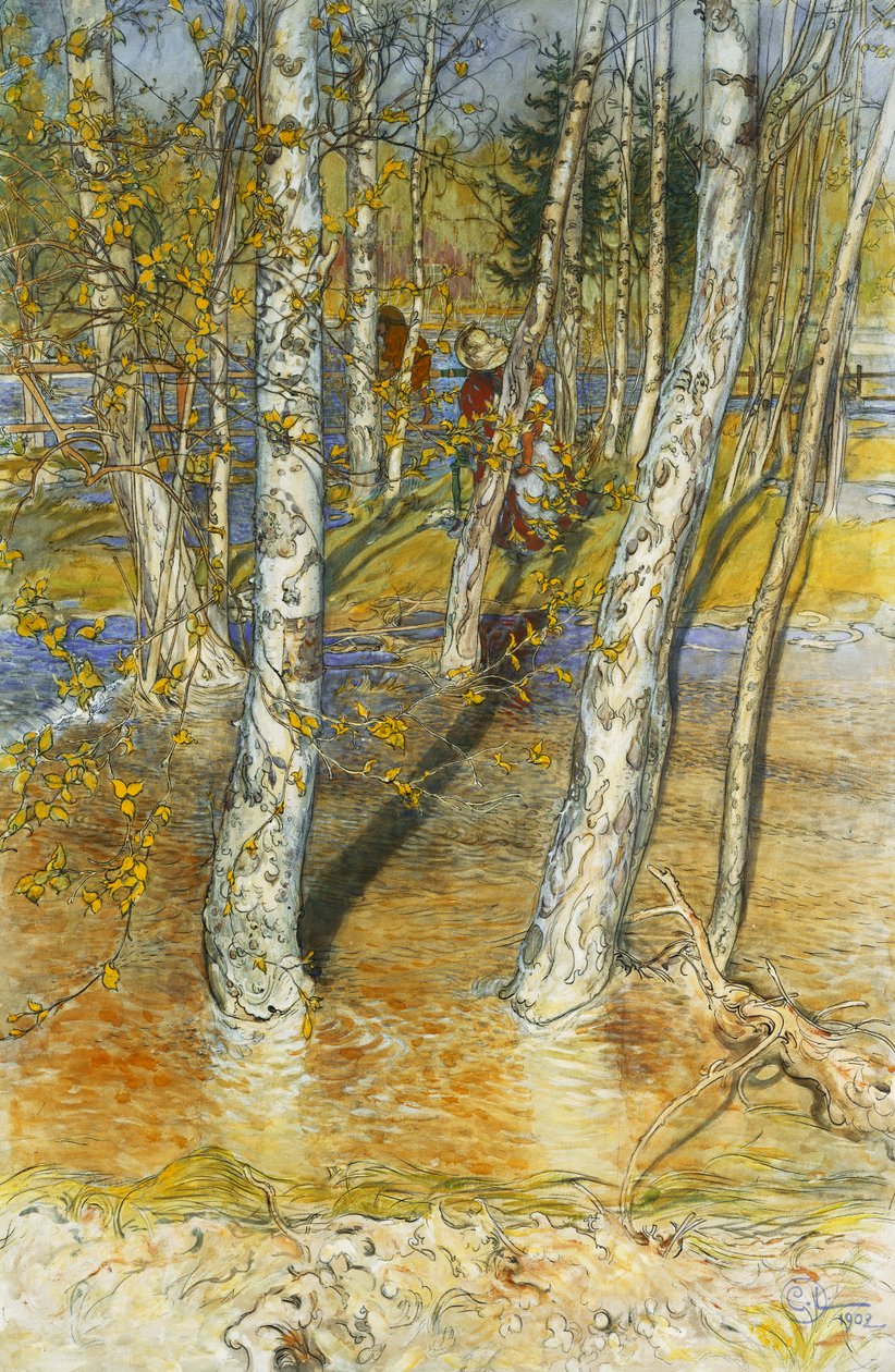 Inundación de primavera, 1902 de Carl Larsson