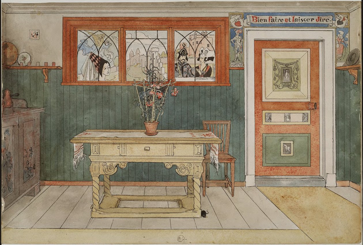 El comedor. De «Un hogar» (26 acuarelas) de Carl Larsson