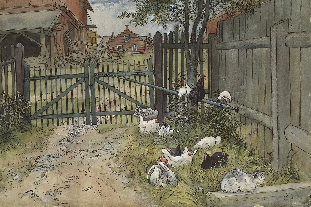 La Puerta, de la serie Un Hogar, c.1895 de Carl Larsson