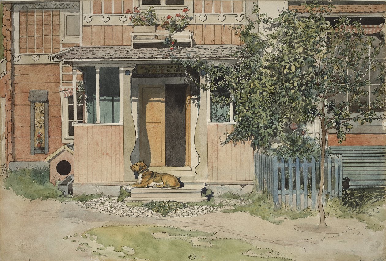 La Veranda, de la serie Un Hogar, c.1895 de Carl Larsson