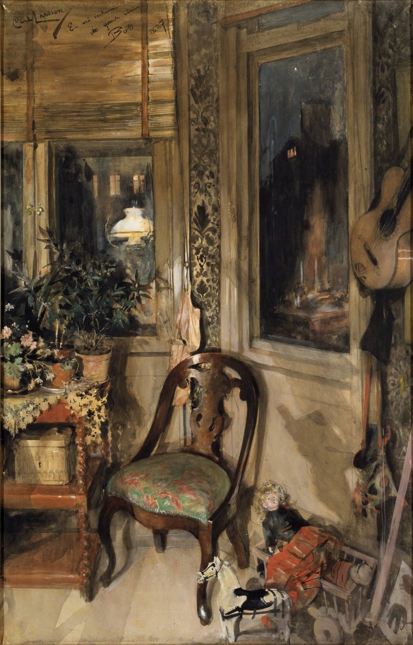 Juguetes en el rincón de Carl Larsson