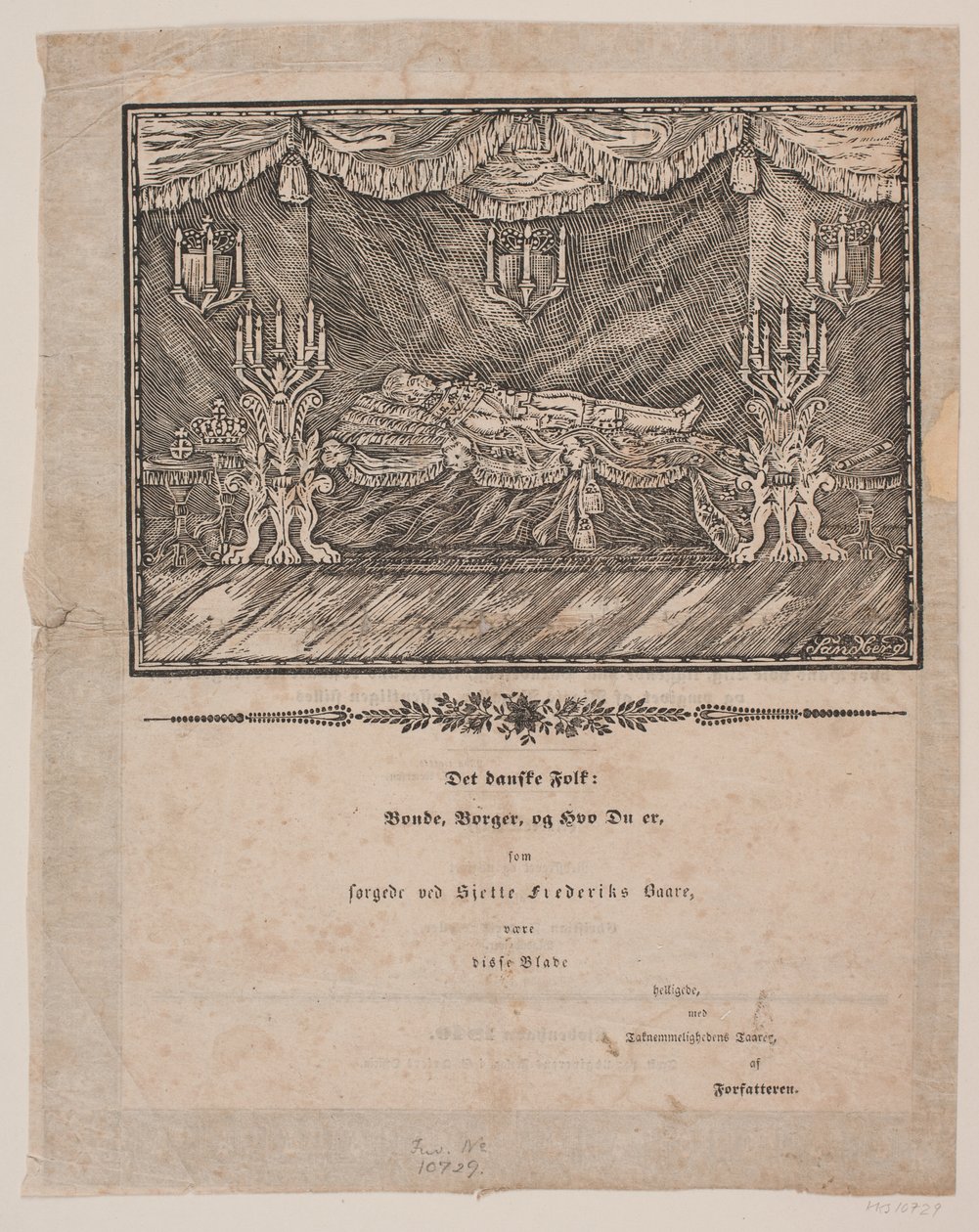 Federico VI en el lecho de muerte de Carl Leonard Sandberg