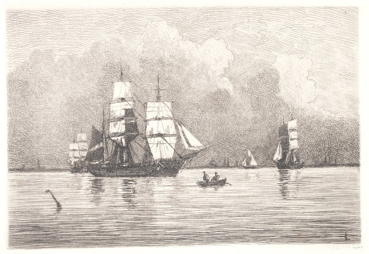 Desde el puerto de Copenhague de Carl Locher