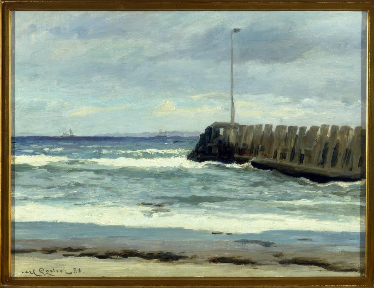 En la playa de Carl Ludvig Locher
