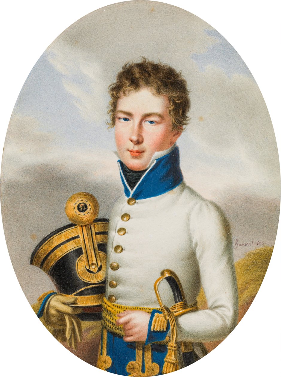 Teniente del Regimiento de Infantería Húngaro del k.k., Mariscal de Campo Príncipe Nicolás Esterhazy de Carl Ludwig Hummel de Bourdon